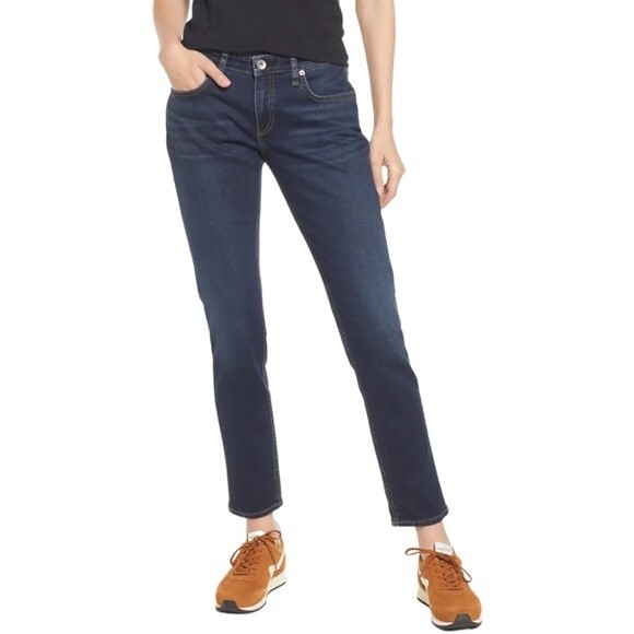 NWT Rag & Bone Jeans Dre Low Rise Boyfriend Jeans Bianca Dark Wash Size 26 | 2 - Picture 1 of 14